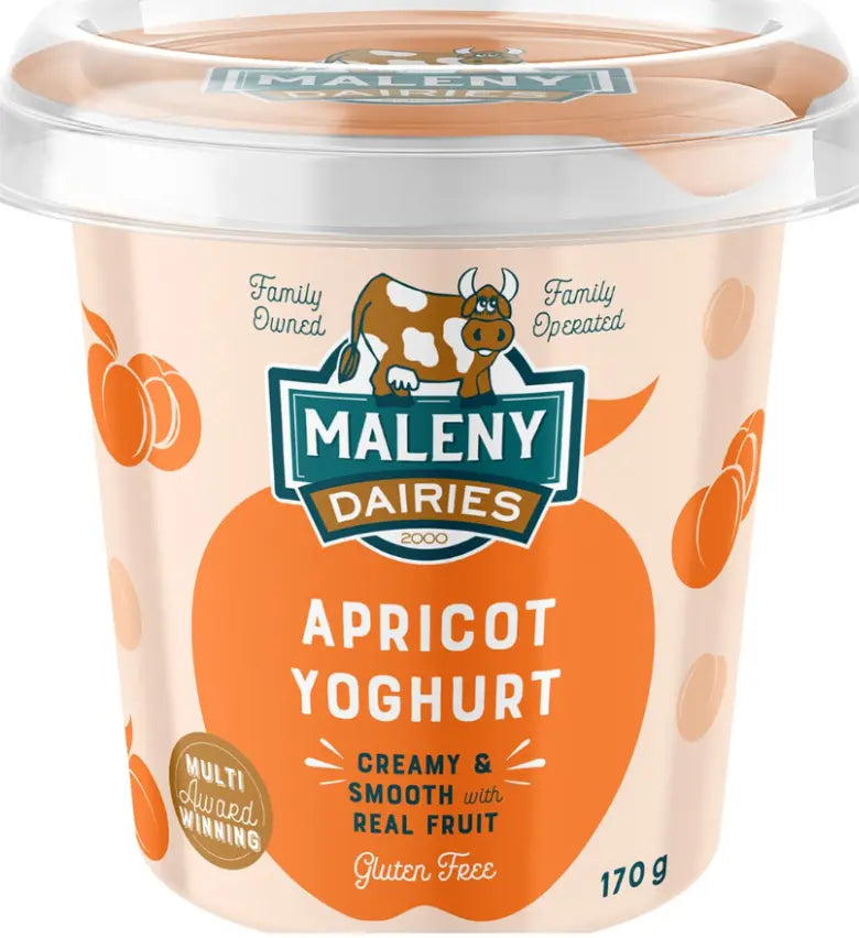 Maleny Dairies- Yoghurt 170 gram - Apricot