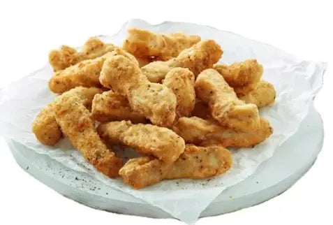 CHICKEN STRIPS COUNTRY CRISP 30GR FULLY COOKED 1KG PACKET