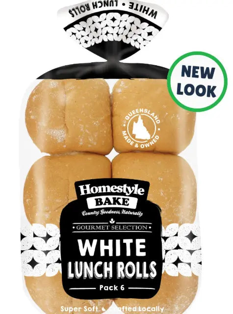 White Lunch Rolls - 6 Pack