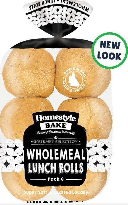 Wholemeal Lunch Roll  - 6 Pack